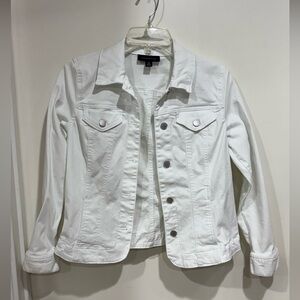 Charter Club Classic White Jean Jacket size PM
